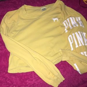 PINK yellow long sleeve shirt